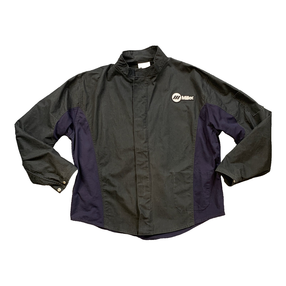 Miller Welding Jacket Mens 2XL Black WeldX FR Fire Flame Resistant Lightweight